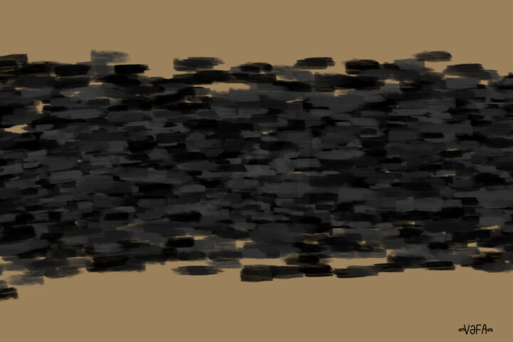 Black Tranquility in Silent Motion - Print 数字艺术, 23.6x35.4 in