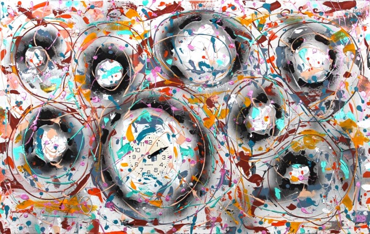 Les montres folles 绘画, 28.7x45.7 in