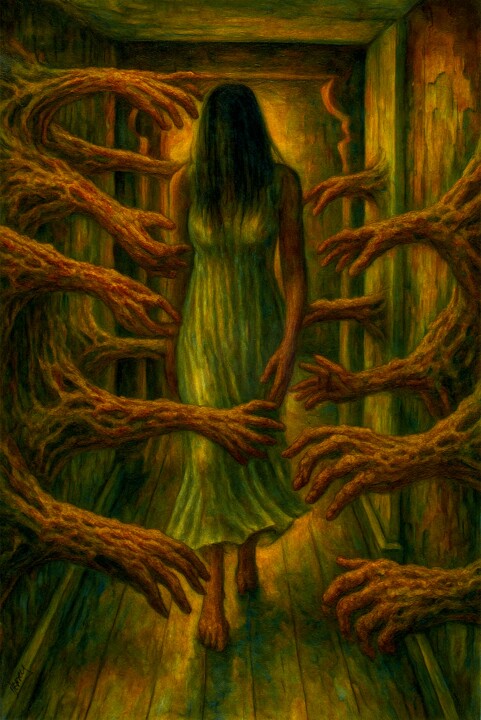 The Hallway 绘画, 21.3x14.2 in