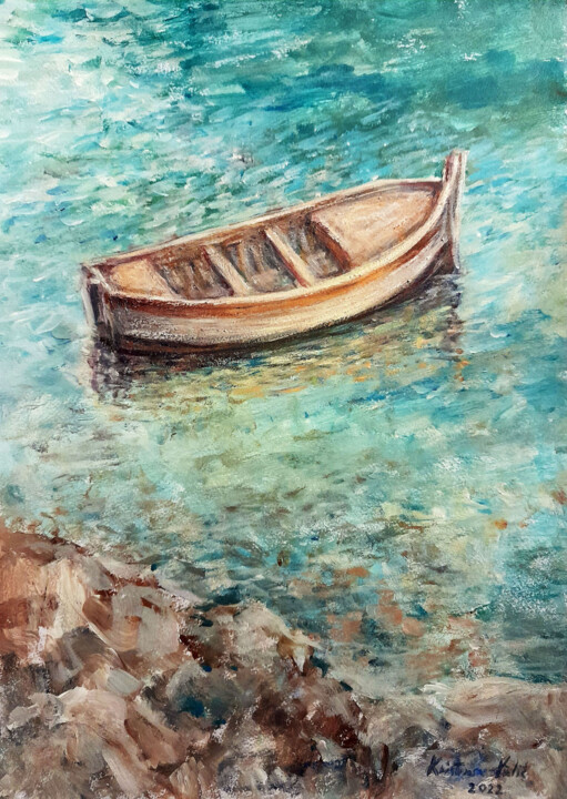 "Boat #3" başlıklı Tablo Kristina Valić tarafından, Orijinal sanat, Akrilik