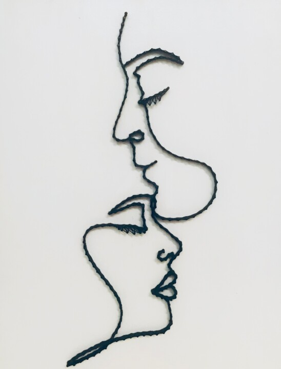 One line, one life, one love 绘画, 19.7x15.8 in