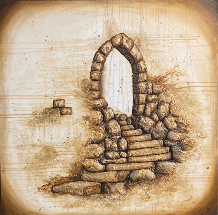 "Mighty Vault" is part of the eco-conscious series Mysteriou Painting, 39.4x39.4 in