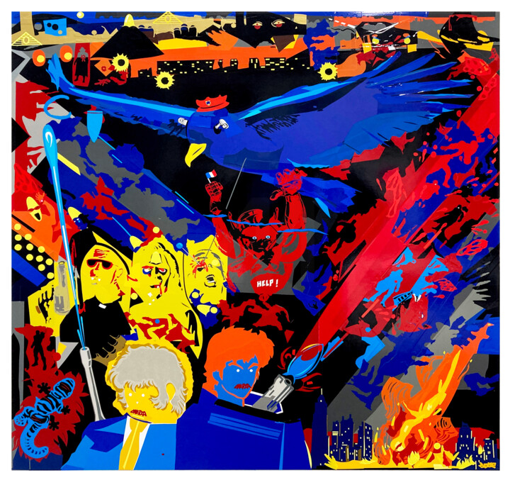 Guernica 2.0 拼贴, 39.4x39.4 in