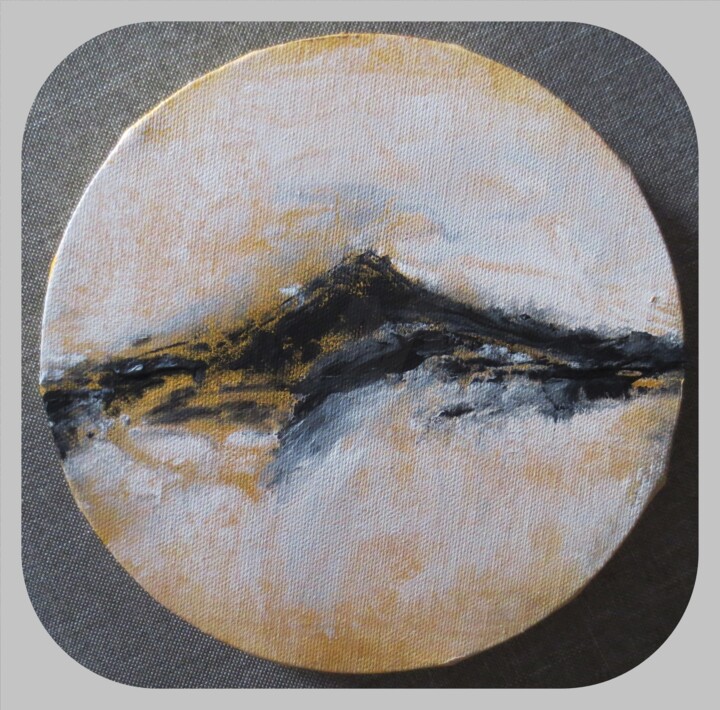 Le mont abstrait 绘画, 7.9x7.9 in