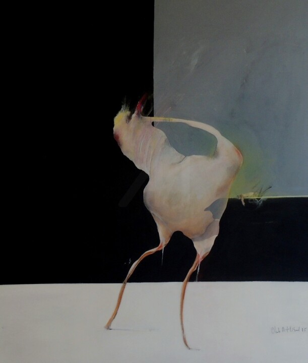 COQ CÉLÉBRANT L'AURORE / ROOSTER CELEBRATING DAWN 绘画, 39.4x31.5 in
