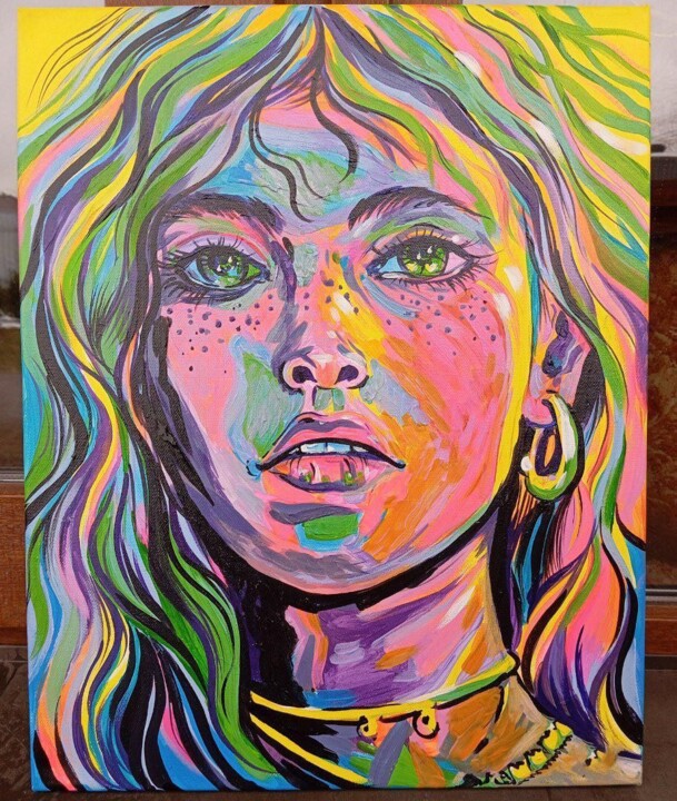 Vivid Portrait 绘画, 42.9x36.2 in