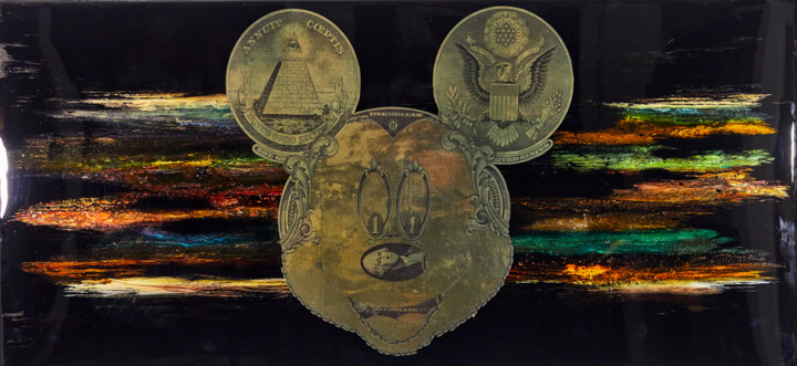 Abstract Mickey 绘画, 23.6x59.1 in