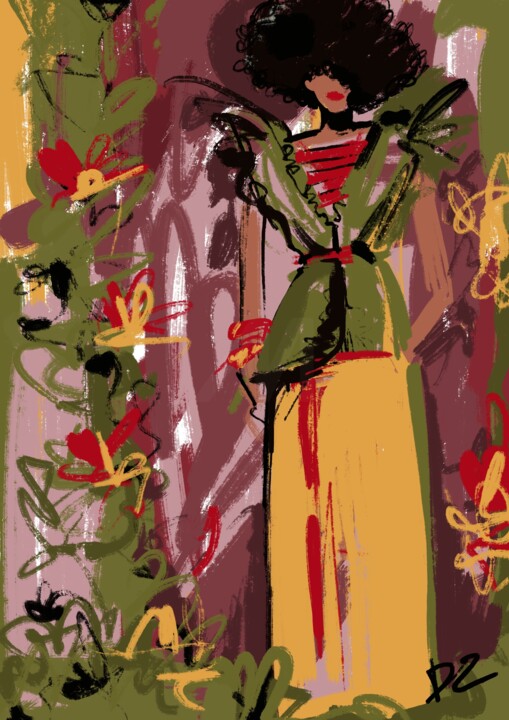 Fashion in flowers 数字艺术