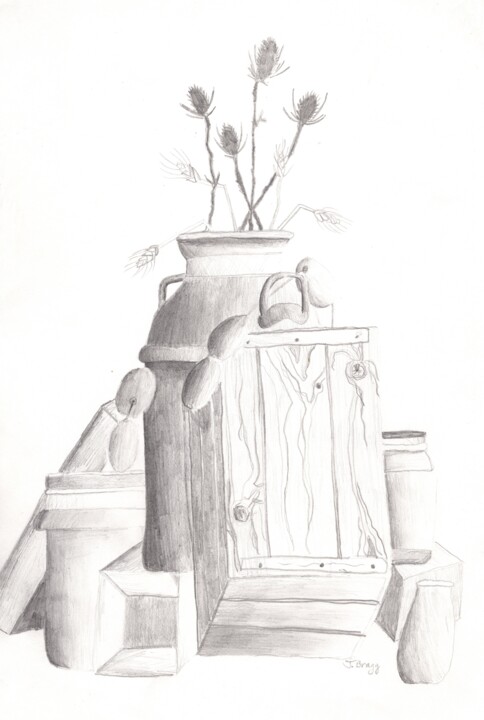 First Drawing I Ever made in Middle School 1989 绘画, 17x11 in