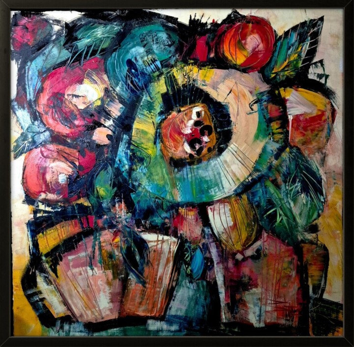 VASE IV 绘画, 27.6x27.6 in