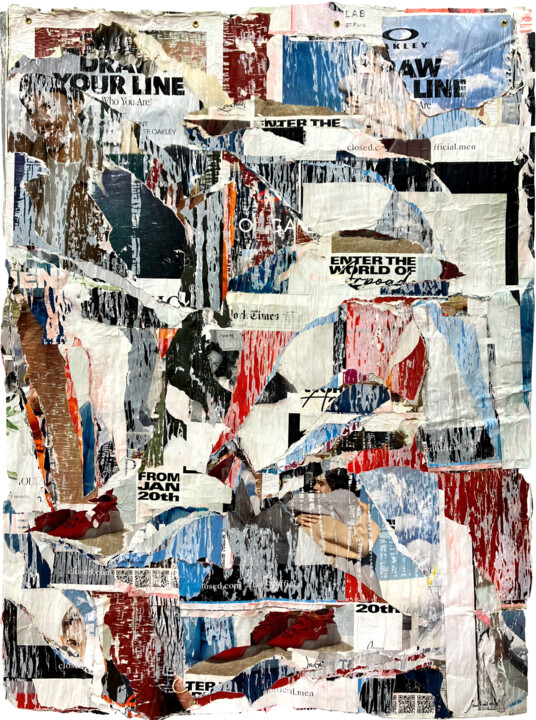 PARIS80 Collages, 88.6x66.9 in