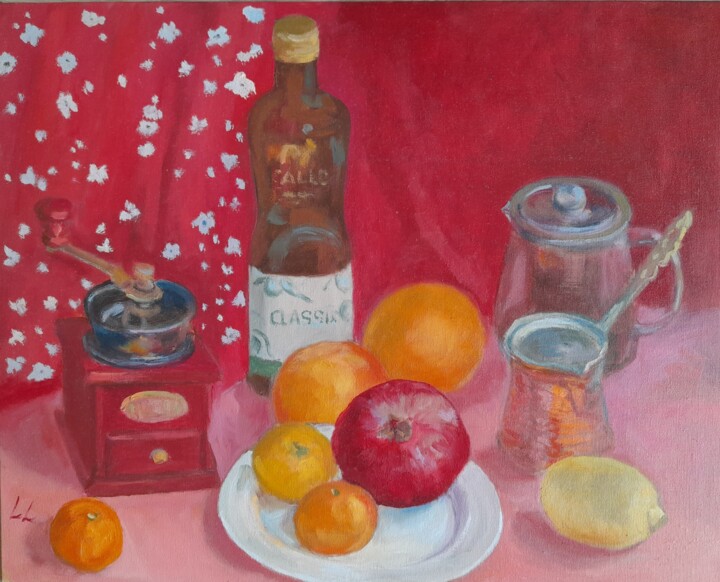 Red Harmony 绘画, 15.8x19.7 in