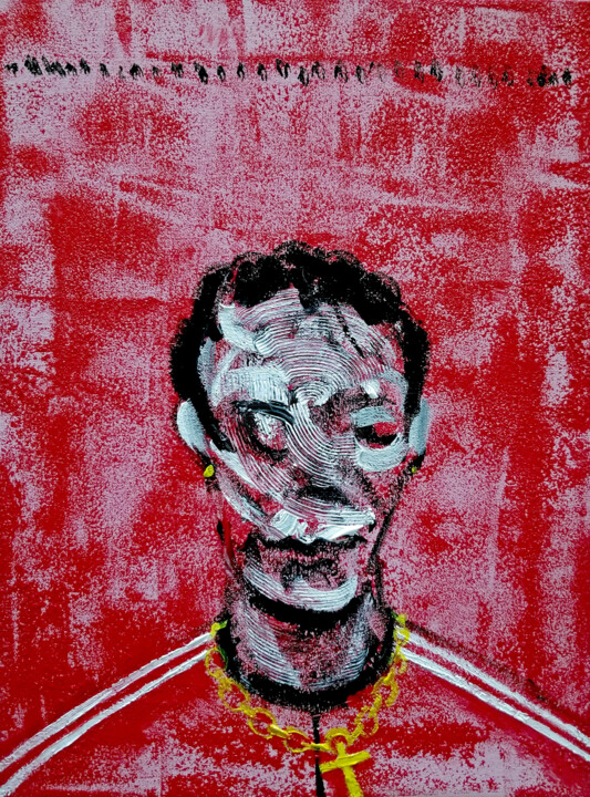 Study for Red Portrait 绘画, 16x12 in