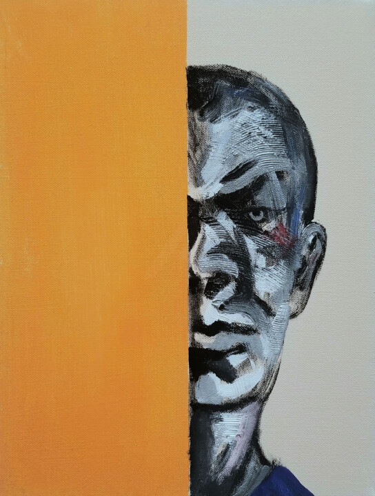 Orange Door 绘画, 16x12 in