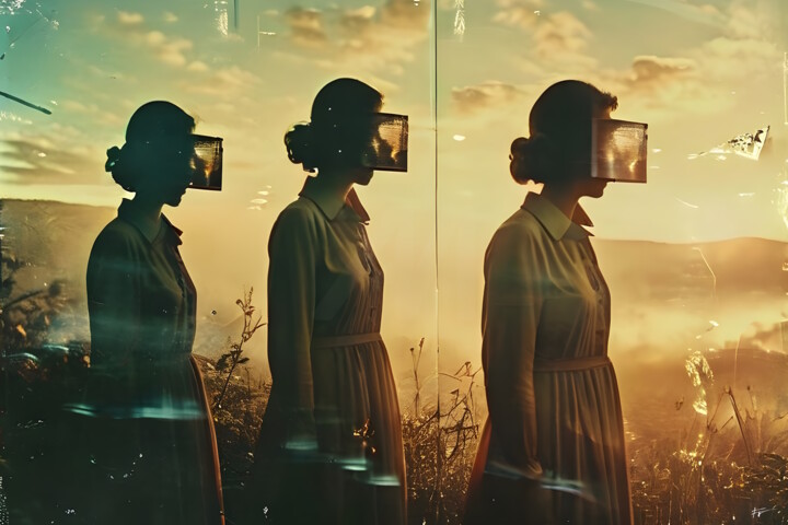 Polaroids of the 4th Dimension #8 - Television Head 数字艺术