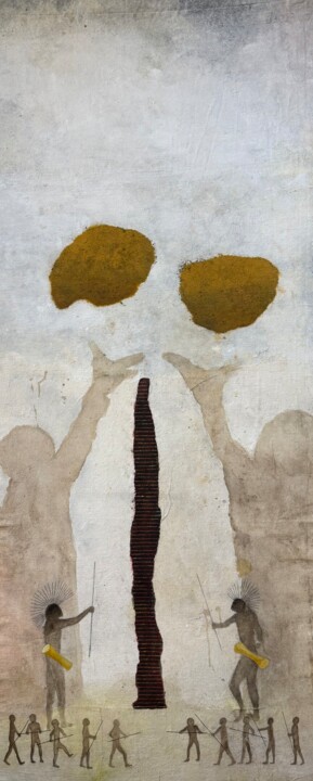 绘画 标题为“Waku woro'o” 由Raymond Bakker, 原创艺术品, 丙烯