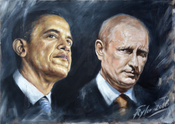 Gesichter der Macht 绘画, 19.7x27.6 in