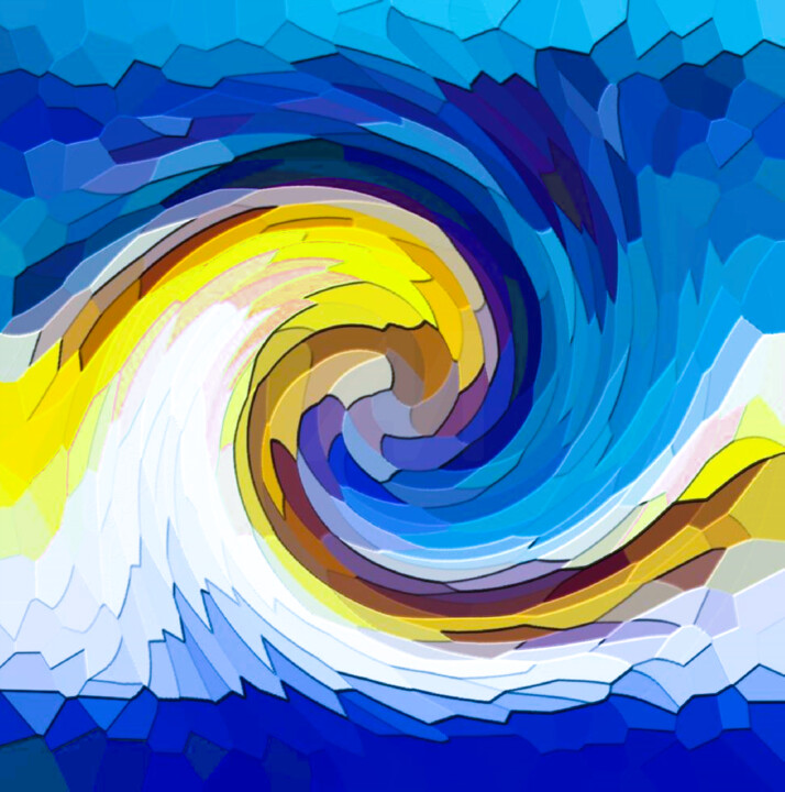 Digitale Kunst getiteld "Onda da Vida..." door Antonio Guimaraes, Origineel Kunstwerk, Digitaal Schilderwerk