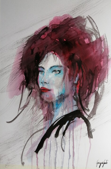 young girl 115 绘画, 19.7x13.8 in