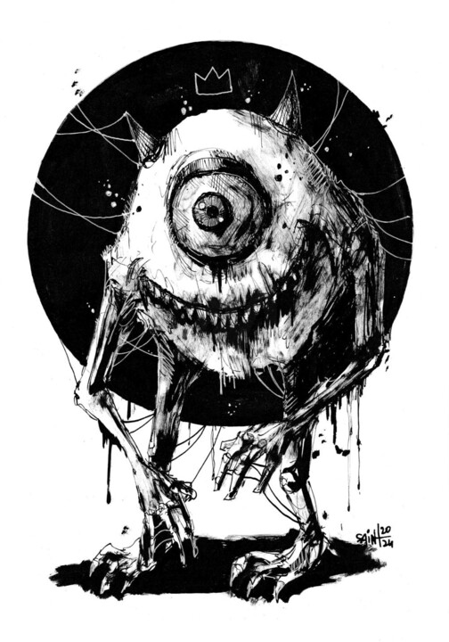 Mr. Wazowski 图画, 8.3x5.9 in