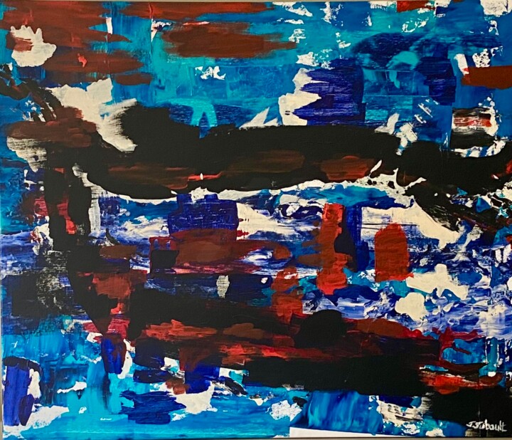 Peinture intitulée "Normandie" par Julien Jubault, Œuvre d'art originale, Acrylique Monté sur Châssis en bois