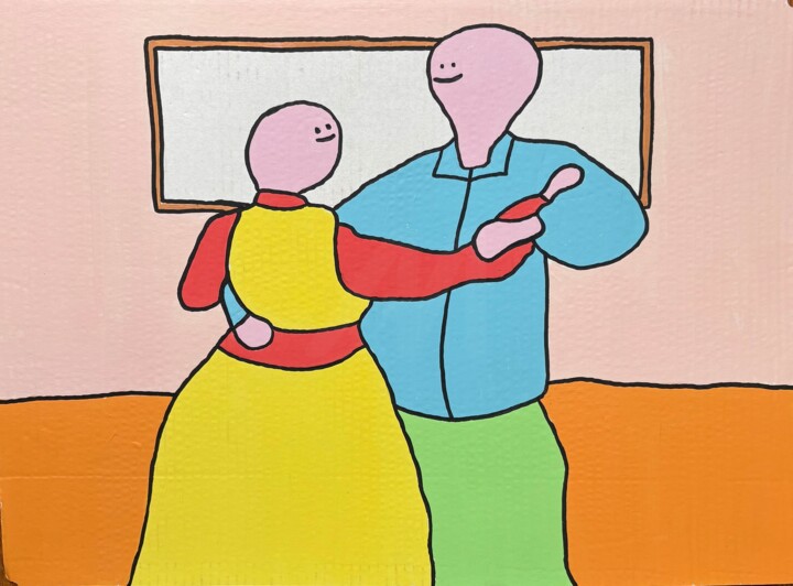 Valse en garde à vue 绘画, 12.2x16.9 in