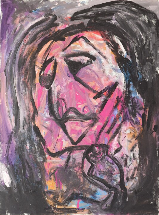 Guerra, miseria umana 绘画, 23.6x15.8 in