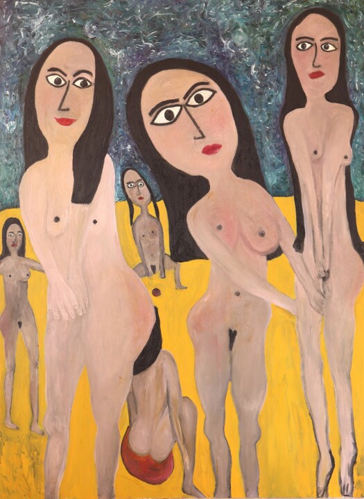 Lesbo 绘画, 78.7x57.1 in