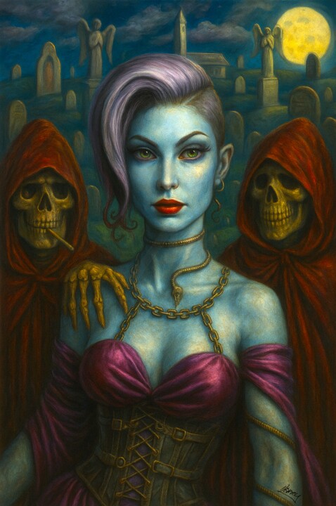Necro Norma 绘画, 21.3x14.2 in