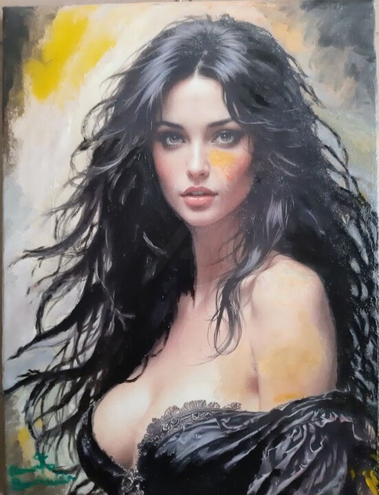 Peinture intitulée "Il dipinto ha per t…" par Bruscella Donato, Œuvre d'art originale, Huile Monté sur Châssis en bois