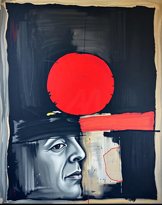 "Rosso Antropico" başlıklı Tablo De Saporettis "Daam" tarafından, Orijinal sanat, Akrilik