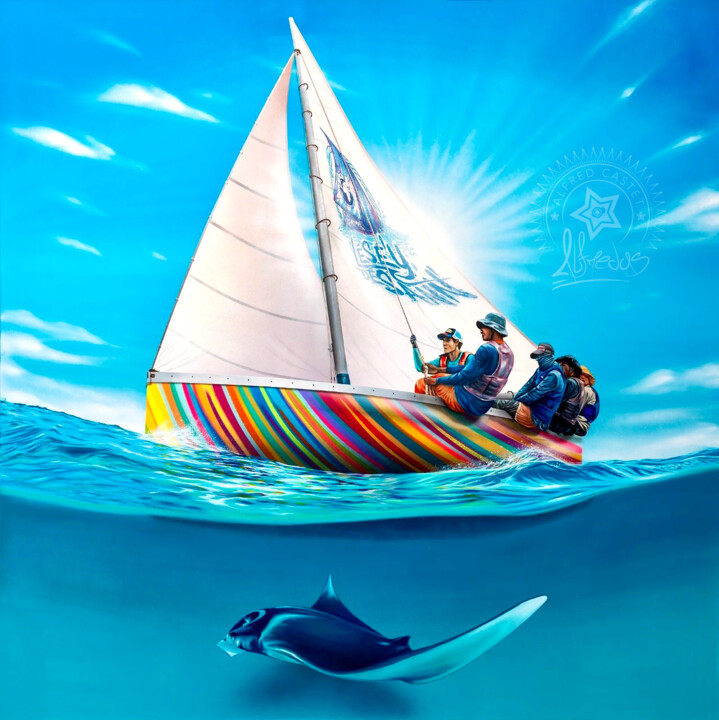 Painting titled "Lese'y Desann'" by Alfredus, Original Artwork, Spray paint