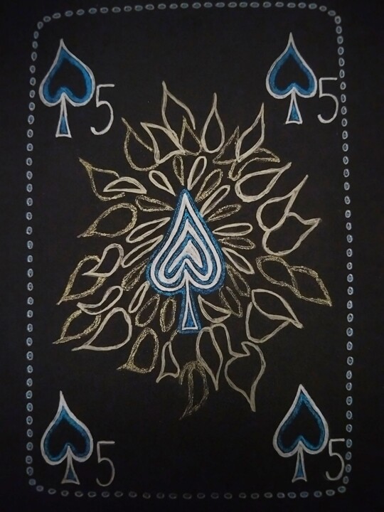 Dessin intitulée "Chrysanthème" par Sophie Ong, Œuvre d'art originale, Stylo à bille