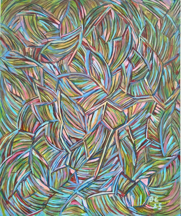 Malarstwo zatytułowany „Kolorowe łuki 2” autorstwa Danuta Elzbieta Czyzyk, Oryginalna praca, Akryl Zamontowany na Inny sztyw…