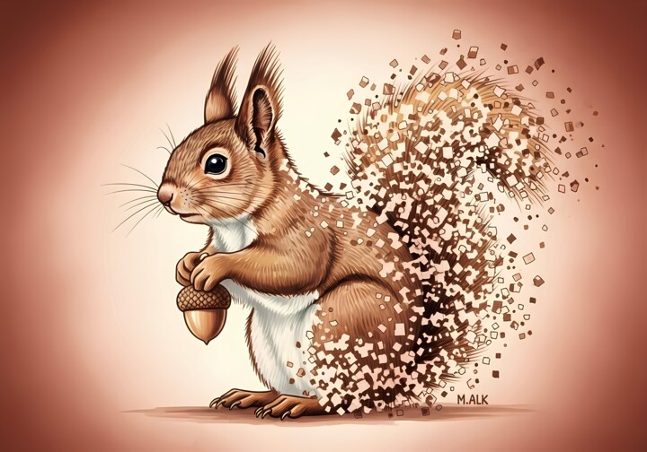 "Fragmented Life - S…" başlıklı Dijital Sanat M Alk tarafından, Orijinal sanat, Dijital Resim