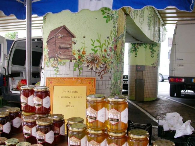 Peinture intitulée "PONT SNCF MARCHE DE…" par Nessé, Œuvre d'art originale