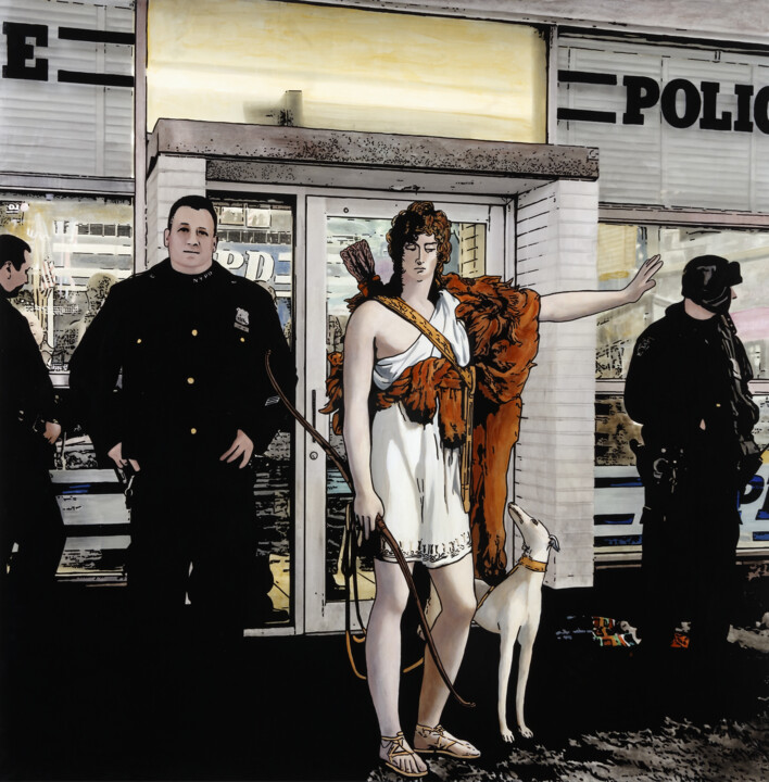 Painting titled "Just Don't Care" by Denis Mikhaylov, Original Artwork, Acrylic