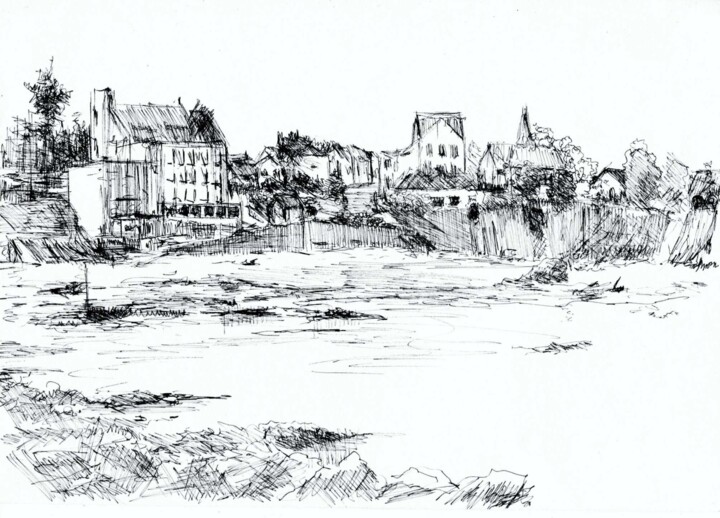 图画 标题为“27” 由Frits Sergeant, 原创艺术品, 墨