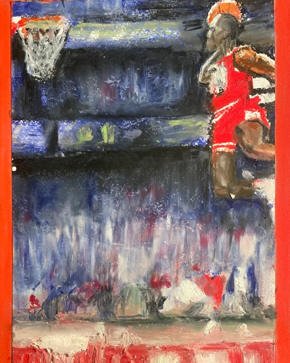 "Jordan" başlıklı Resim Nicolas Hervieu tarafından, Orijinal sanat, Balmumu Karton üzerine monte edilmiş