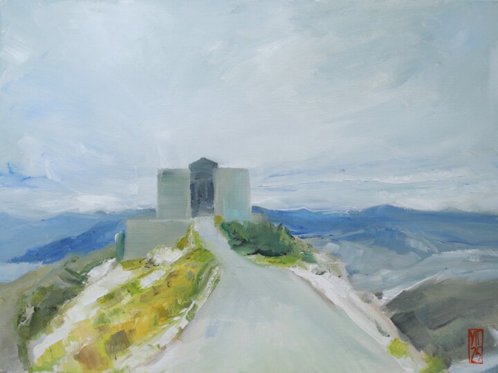 Painting titled "Njegošev mauzolej" by Ilia Glebov, Original Artwork, Oil