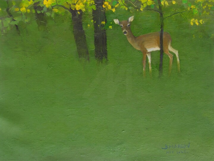 Pintura intitulada "SILENT ENCOUNTER" por Bhargavkumar Kulkarni, Obras de arte originais, Óleo