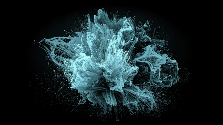 Digitale Kunst mit dem Titel "MEDUSE ETOILEE DES…" von Blaise Lavenex, Original-Kunstwerk, KI-generiertes Bild