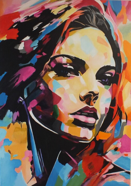 Ζωγραφική με τίτλο "Just a Girl" από Henk Soet, Αυθεντικά έργα τέχνης, Ακρυλικό