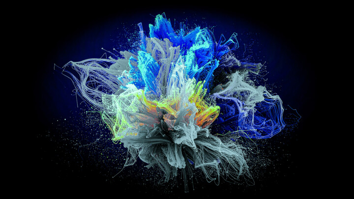 Digitale Kunst mit dem Titel "LA MEDUSE ETOILEE A…" von Blaise Lavenex, Original-Kunstwerk, KI-generiertes Bild