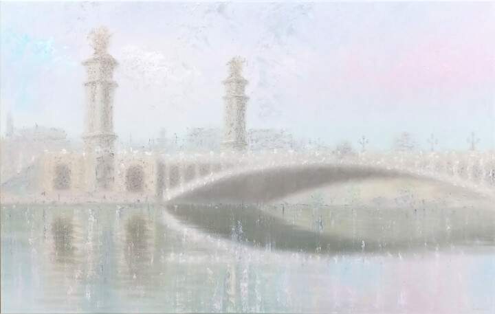 Painting titled "Alexandra III Bridg…" by Oleh Lavrii, Original Artwork, Oil