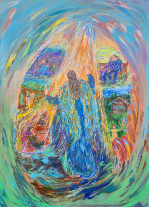 "The Circle of Love" başlıklı Tablo Inessa Lightart tarafından, Orijinal sanat, Akrilik