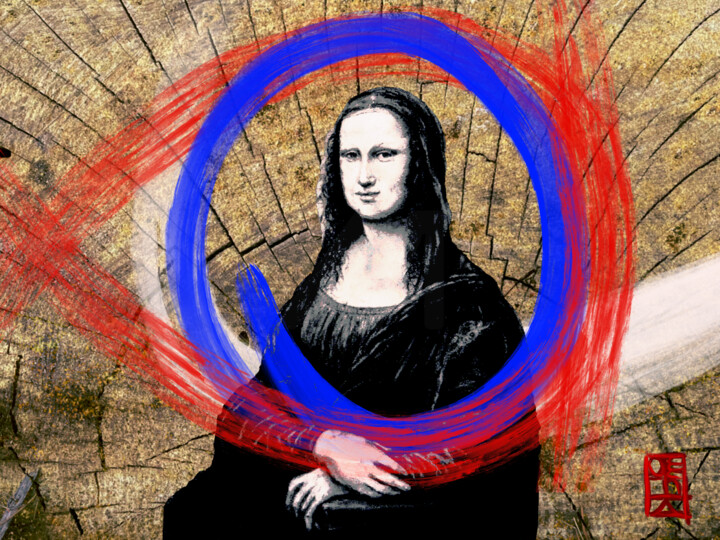 Digital Arts με τίτλο "Homenaje a Da Vinci" από Jean Ohm, Αυθεντικά έργα τέχνης, Ψηφιακή ζωγραφική