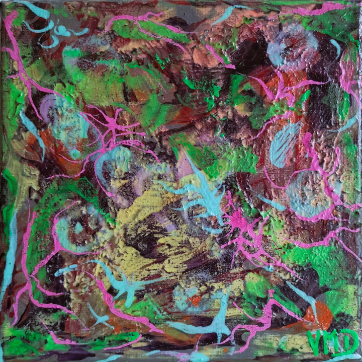 "Mycelis" başlıklı Tablo Veronika M. Dutz tarafından, Orijinal sanat, Akrilik Ahşap Sedye çerçevesi üzerine monte edilmiş