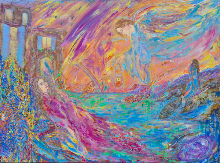 "Serenity of the Hea…" başlıklı Tablo Inessa Lightart tarafından, Orijinal sanat, Akrilik