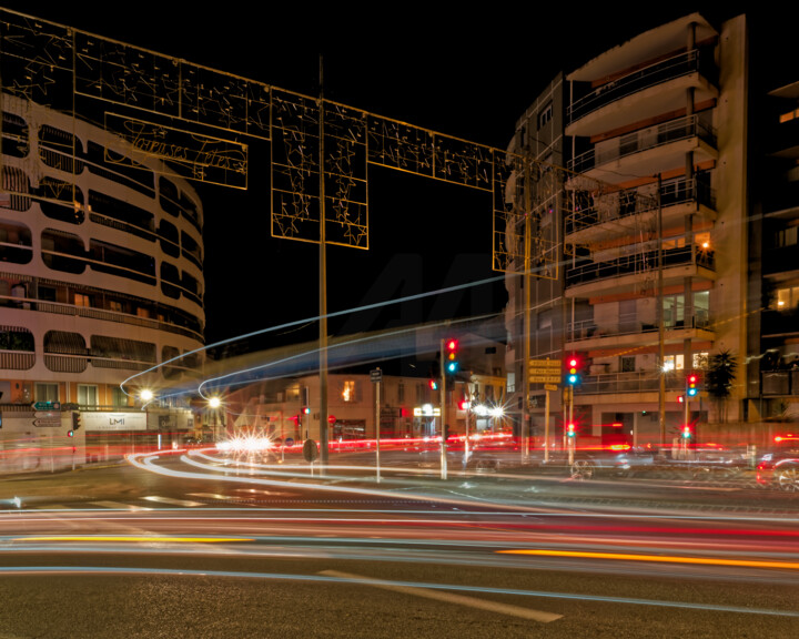 Фотография под названием "Antibes by night" - Lermuze, Подлинное произведение искусства, Цифровая фотография
